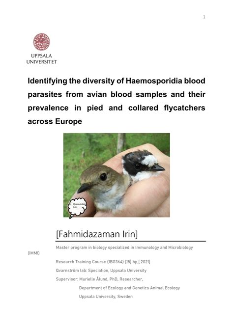   Haemosporidia: 흡혈성 기생충이면서도 놀랍게도 다양한 생명체를 감염시키는 존재!